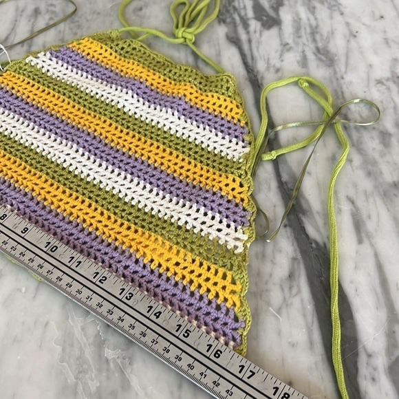 Crochet Knit Halter Top, NWT - Picture 4 of 5